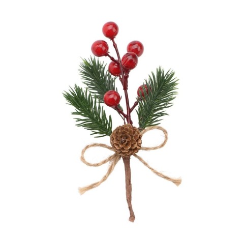 MINI PICK NATALIZIA BERRY PINO CM.13 ROSSO